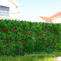 Factory sale eco-friendly artificial pvc ivy hedge with uv flower leaves